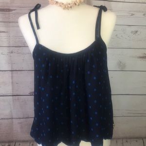 NWOT! HOLLISTER- Blue Polka Dot Top - SML